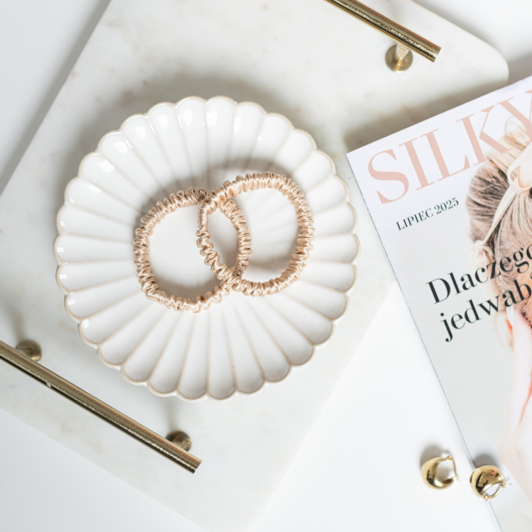 Jedwabna scrunchie  MINI