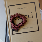 Jedwabna scrunchie SILKY STATE MINI MINI - Czekoladowy brąz