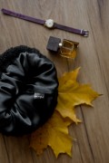 Czapka jesienna z alpaki z jedwabną podszewką Czarna