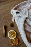 Balaclava z jedwabną podszewką i regulacją Beżowa