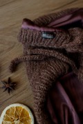 Balaclava z jedwabną podszewką i regulacją Czekolada
